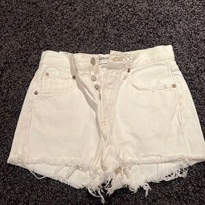 Never worn, distressed Pistola denim shorts